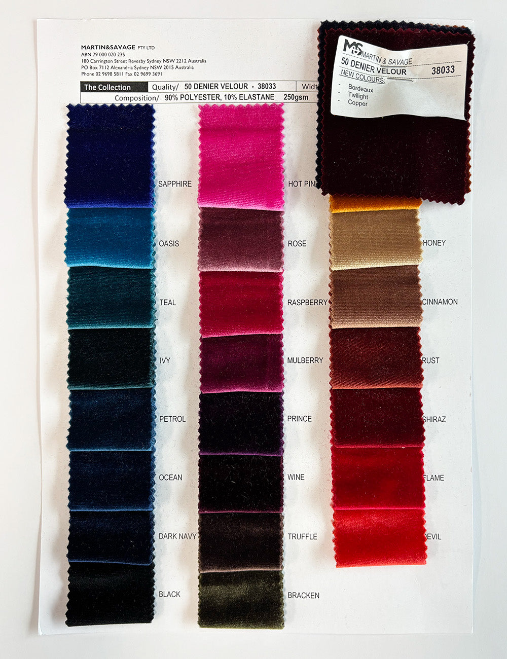 Colour Card