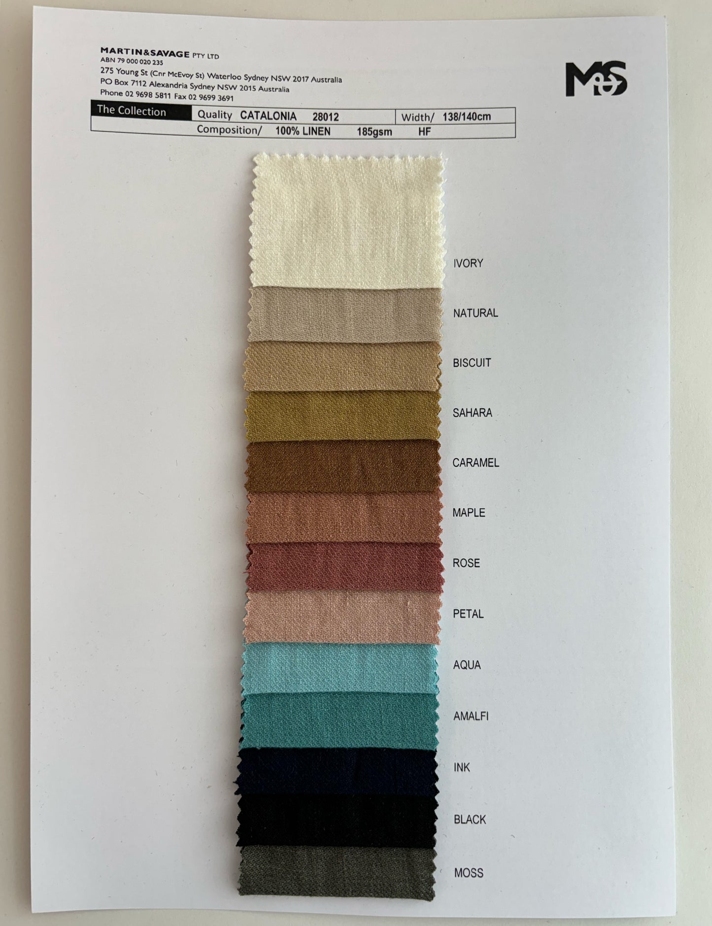 Colour Card | Catalonia