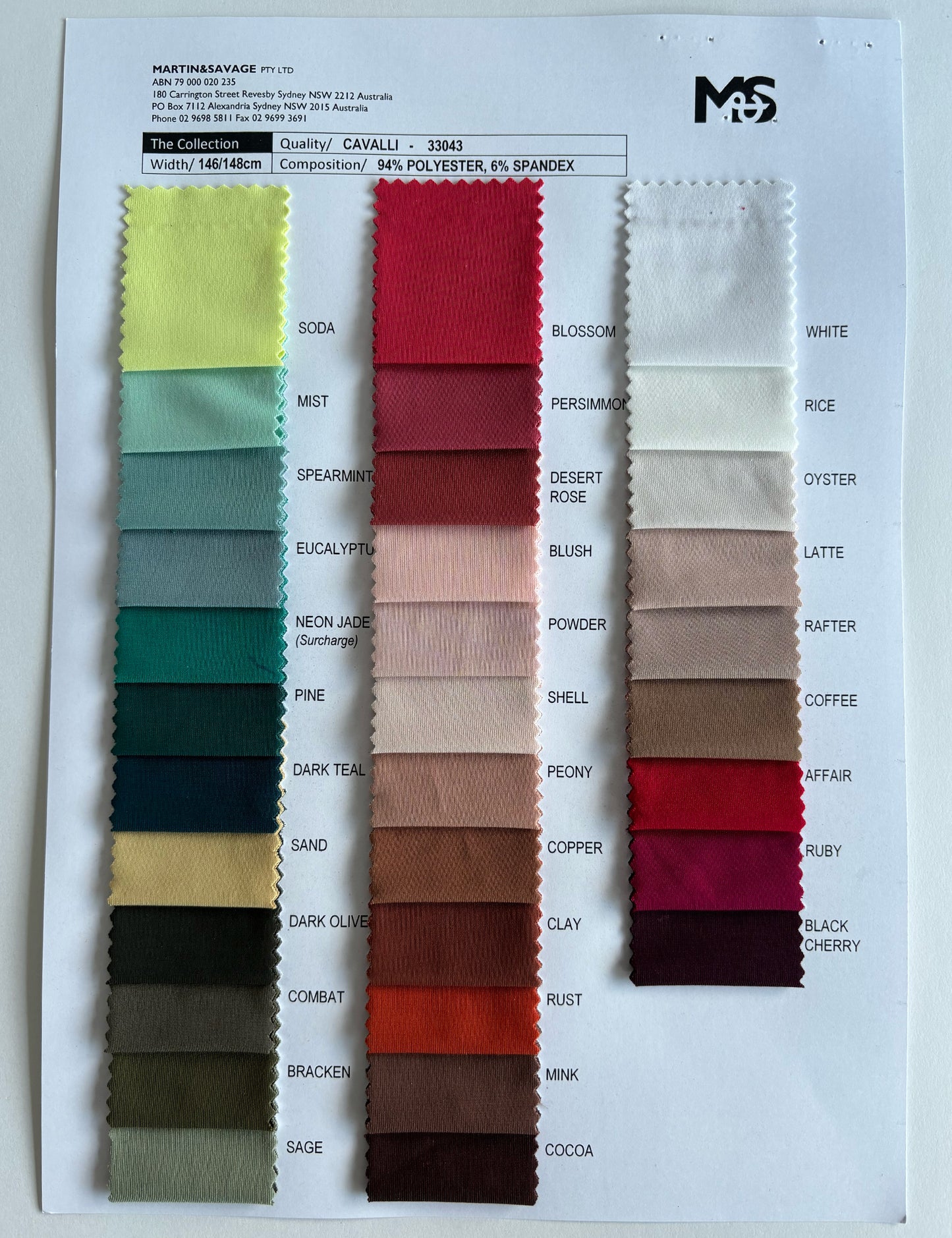 Colour Card