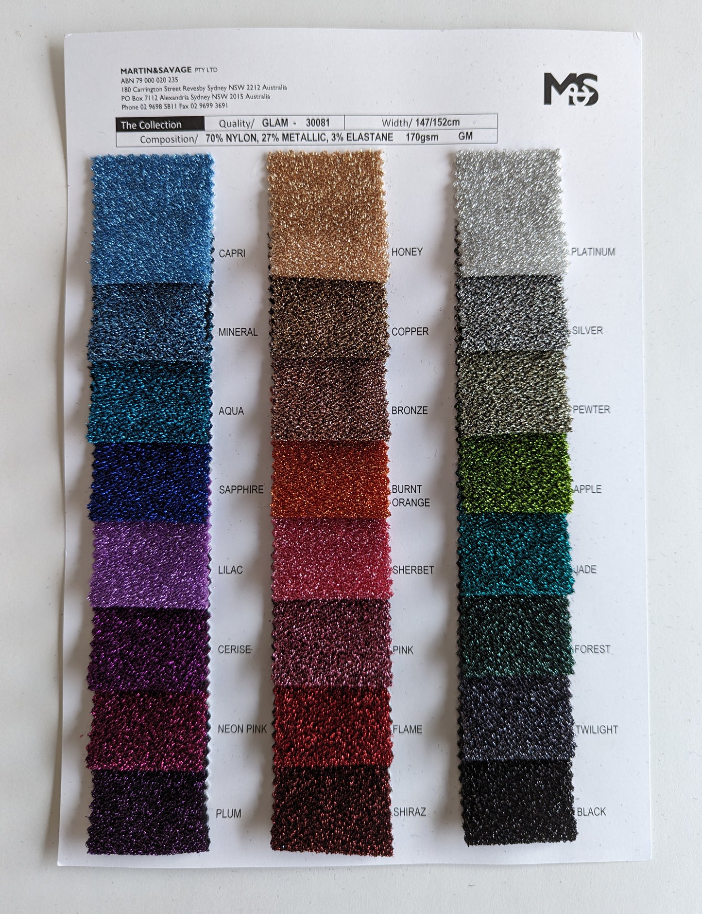 Colour Card
