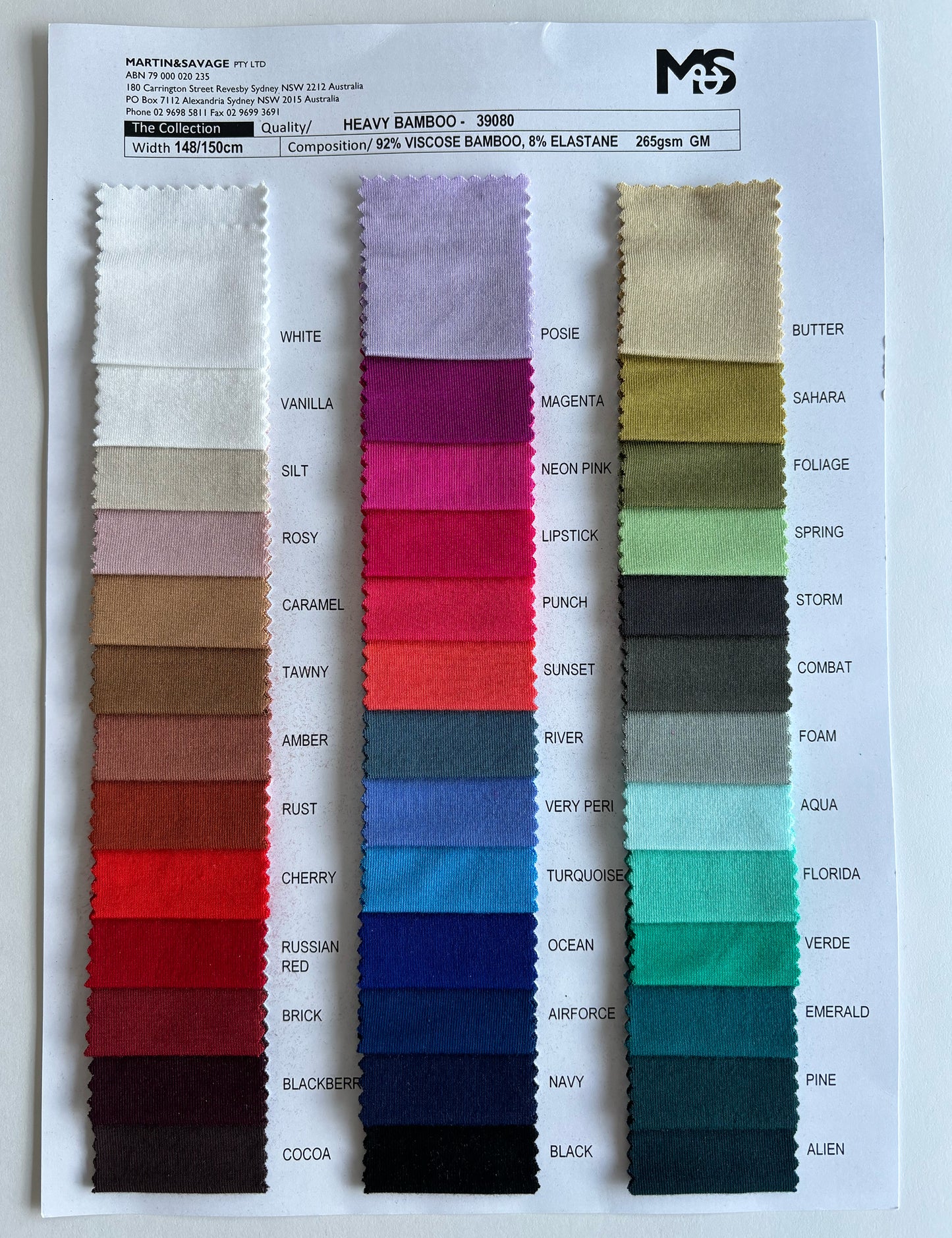 Colour Card