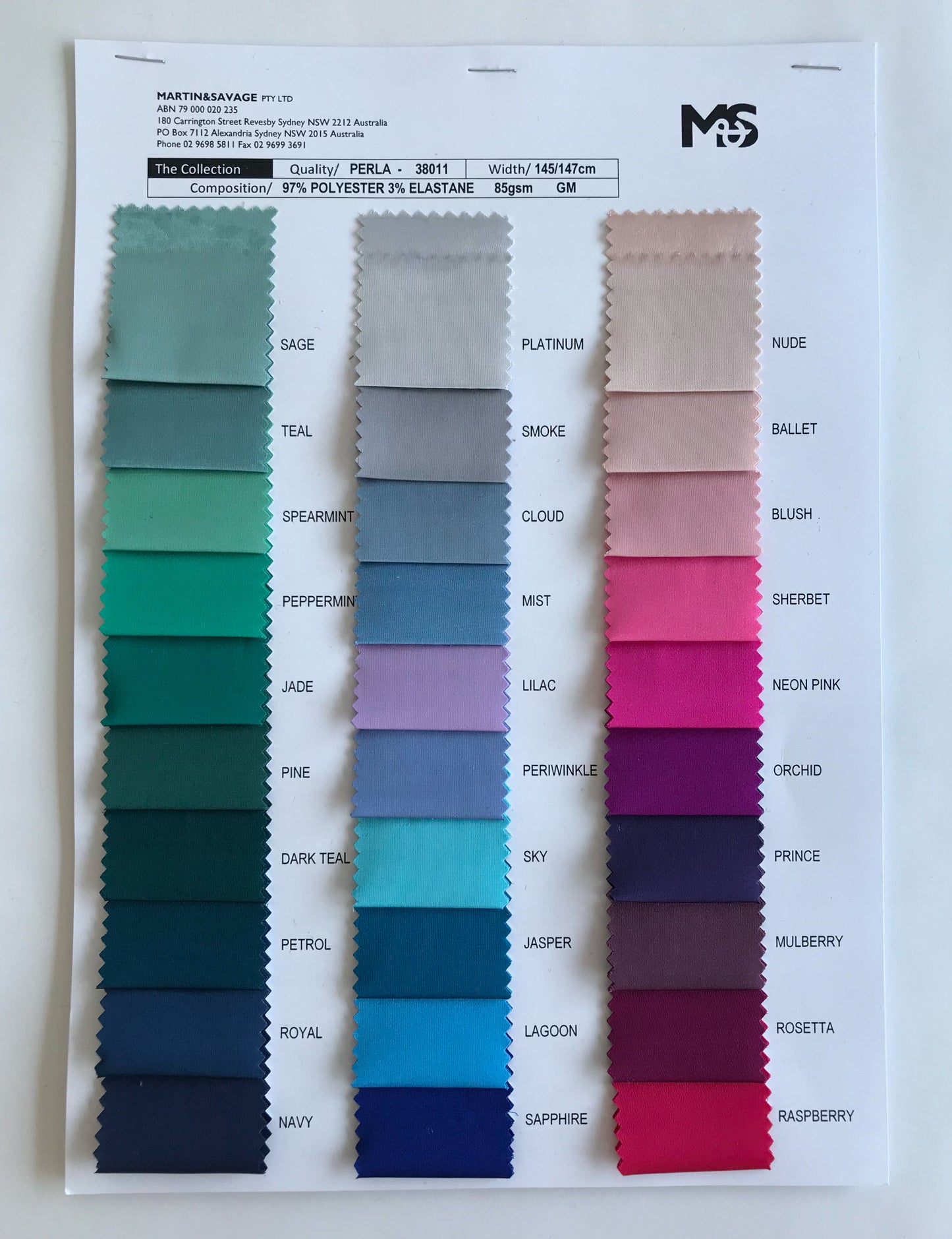 Colour Card