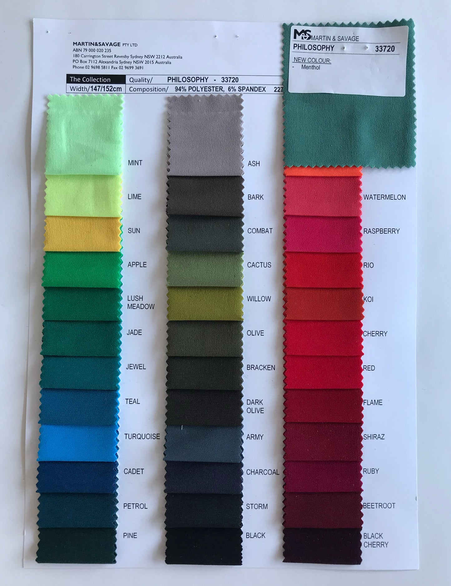 Colour Card