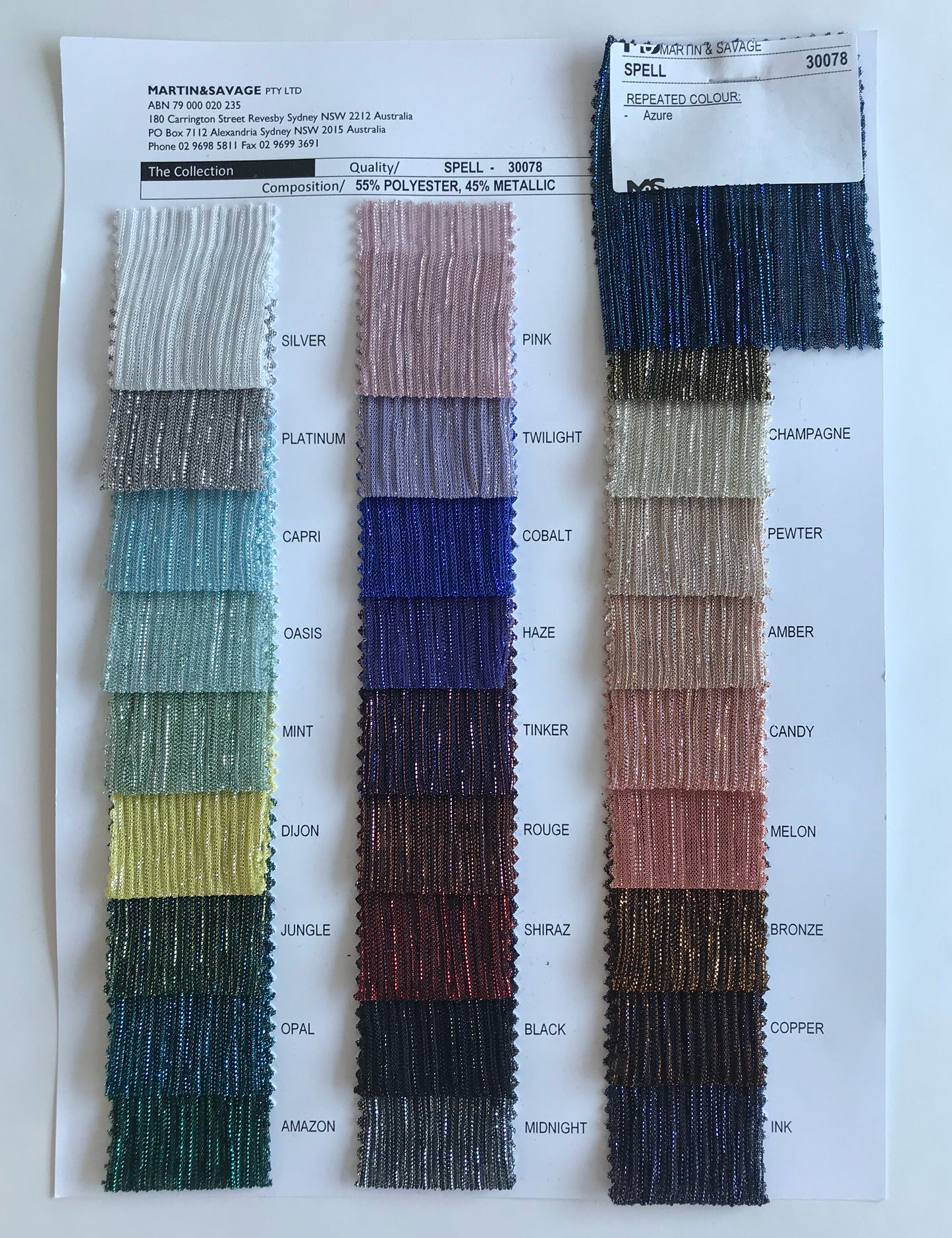 Colour Card