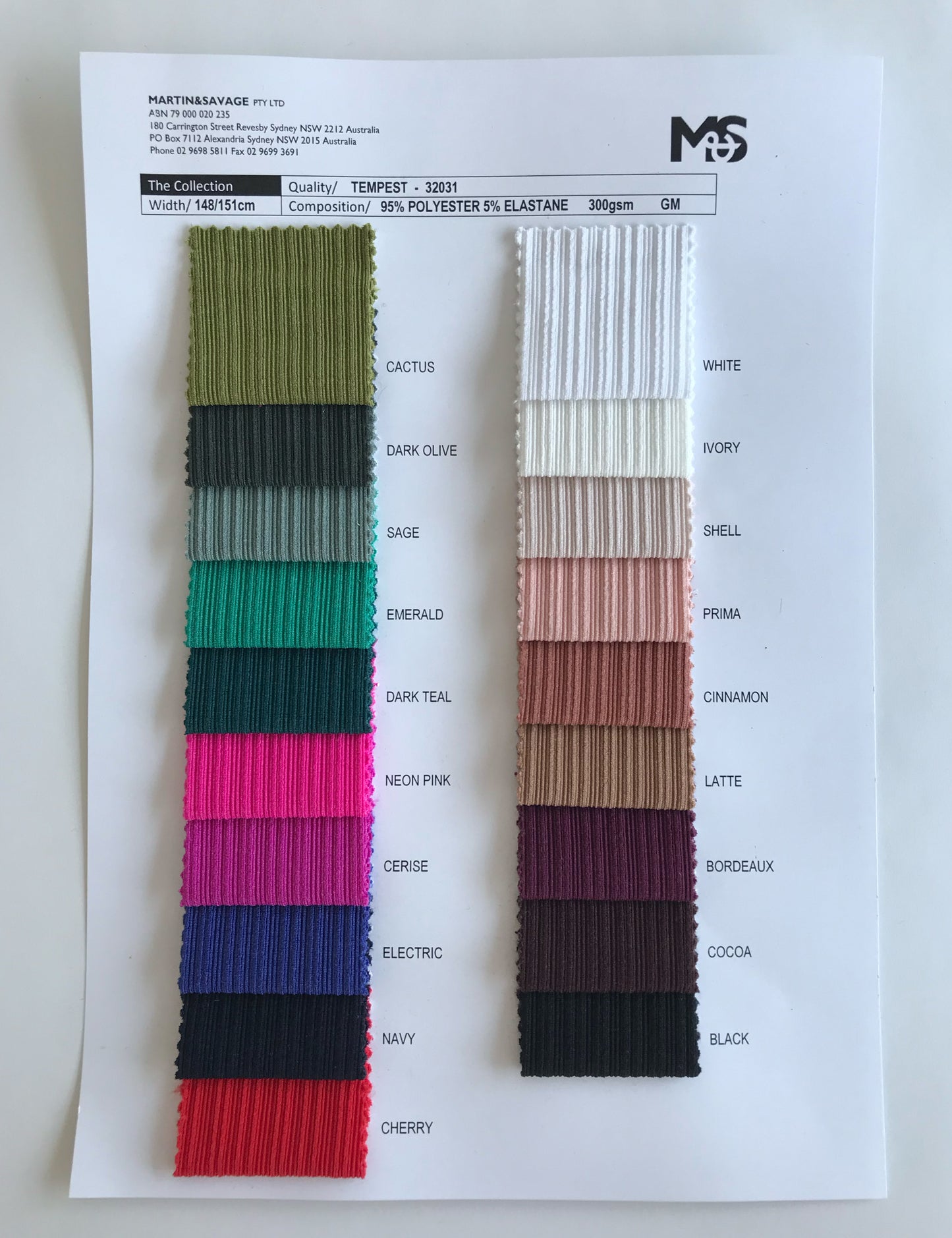 Colour Card