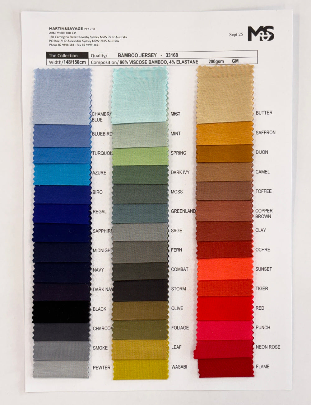 Colour Card