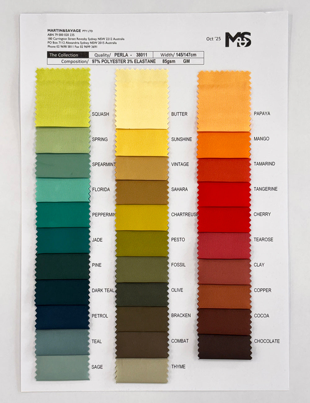 Colour Card