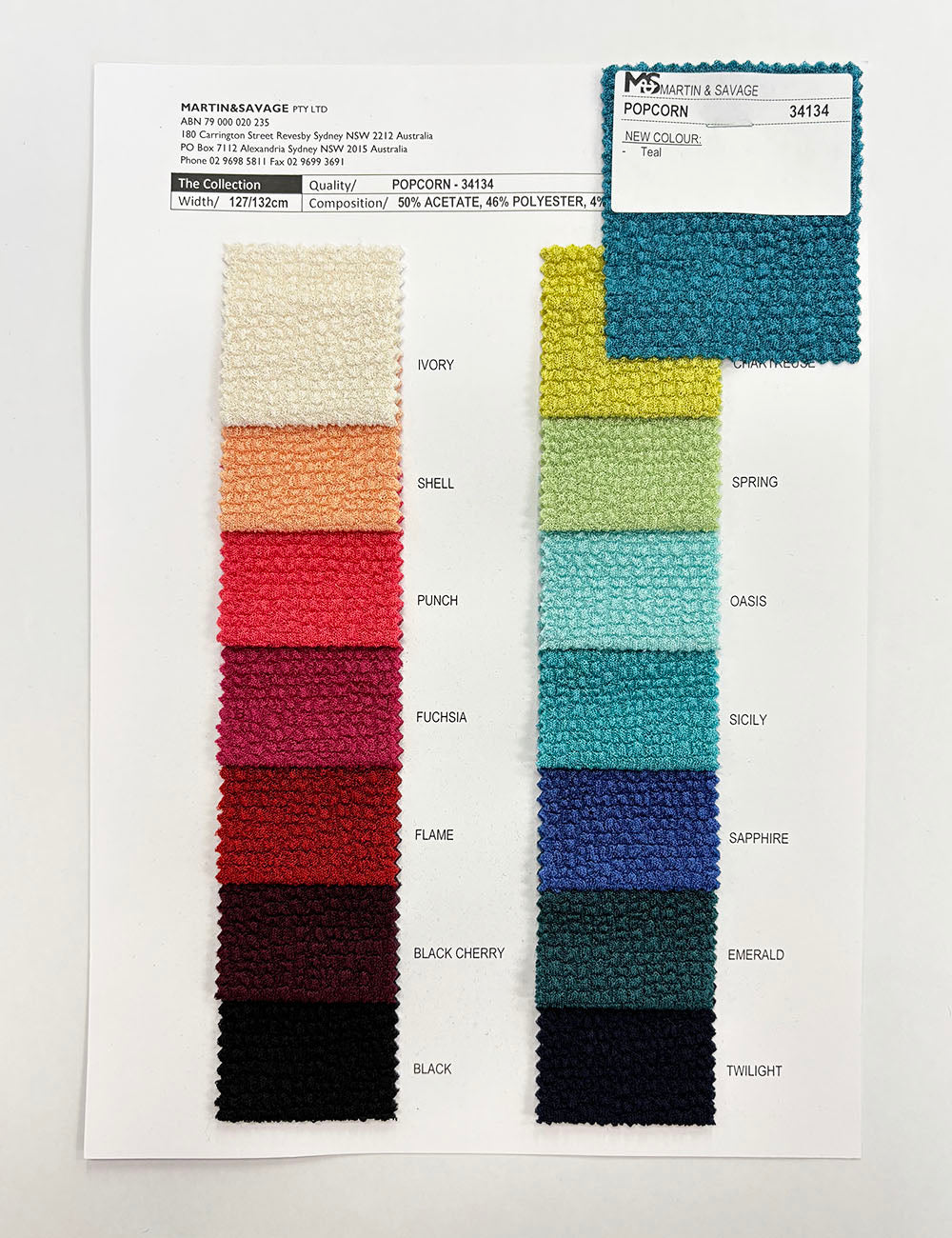 Colour Card | Popcorn