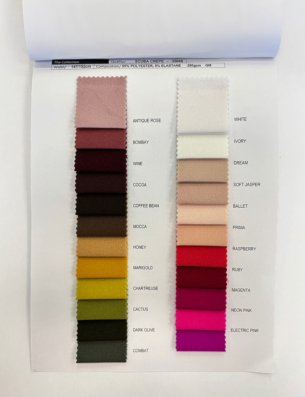 Colour Card | Scuba Crepe