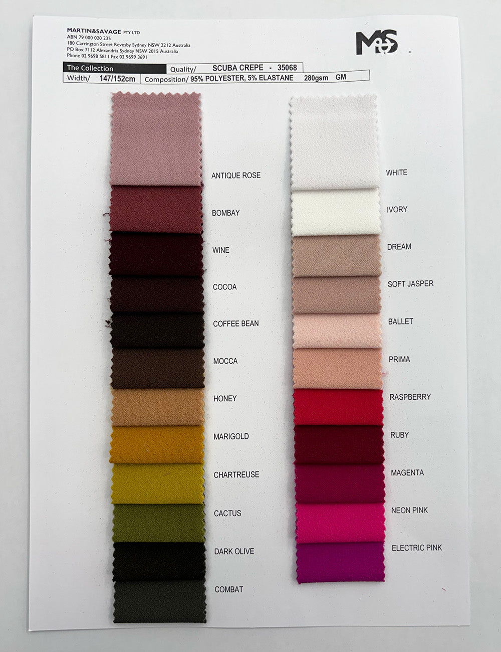 Colour Card